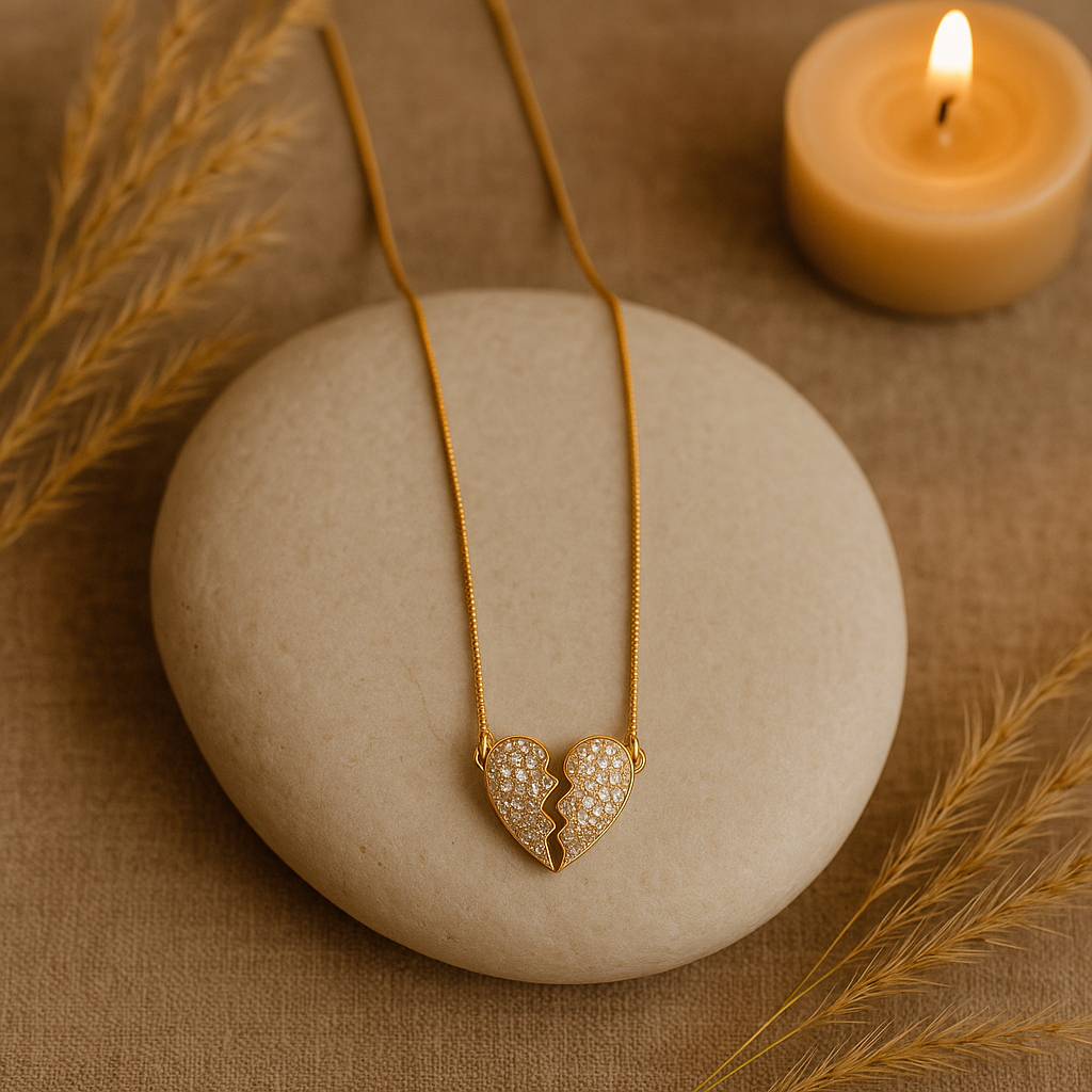 Necklace Heart Broken