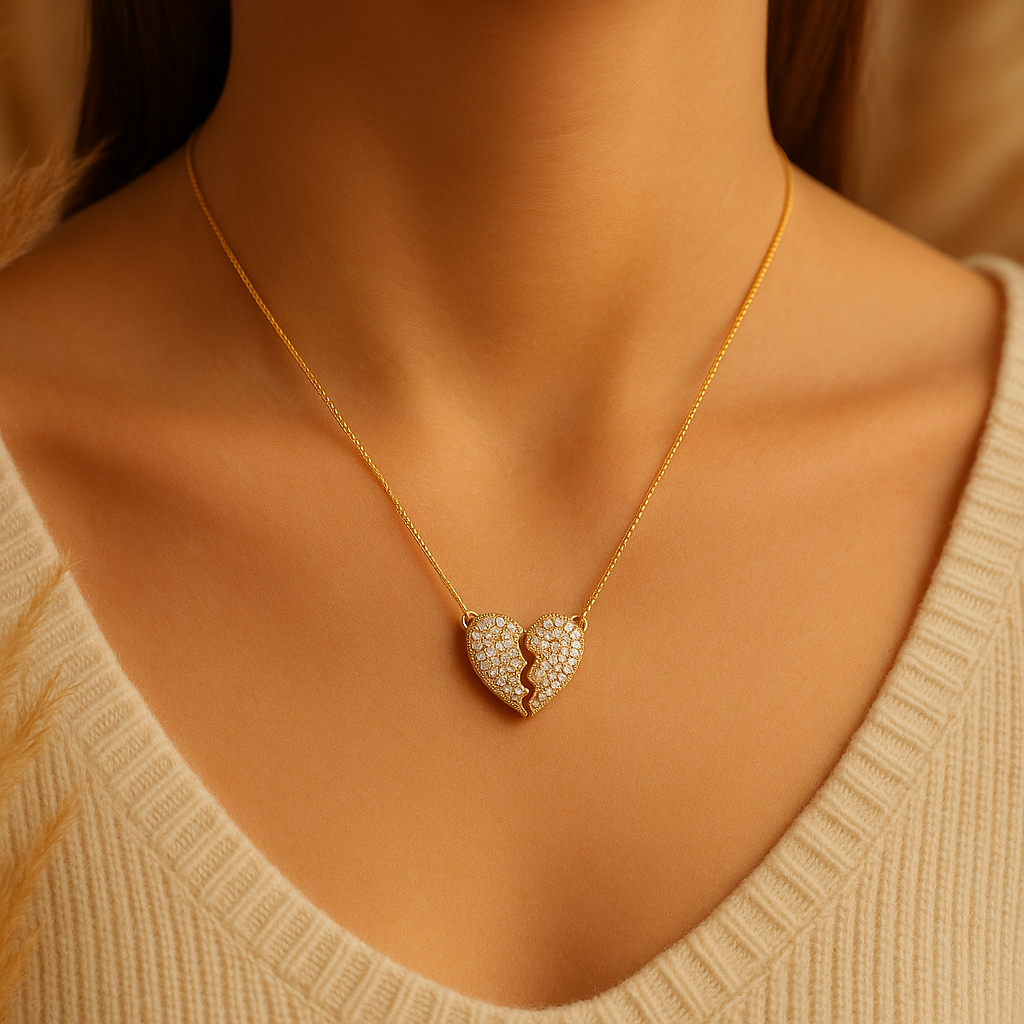 Necklace Heart Broken